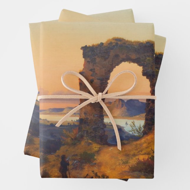 Roland's Arch (by Andreas Achenbach) Wrapping Paper Sheet (In situ)