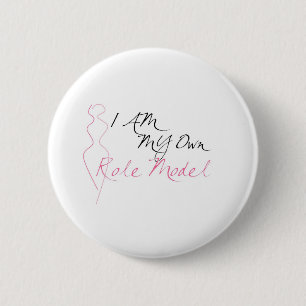 Role Model White 2 Inch Round Button