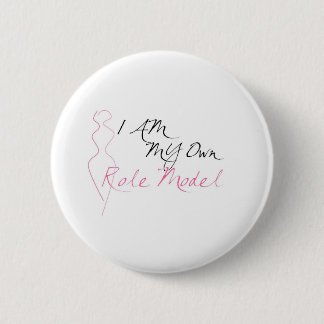 Role Model White 2 Inch Round Button