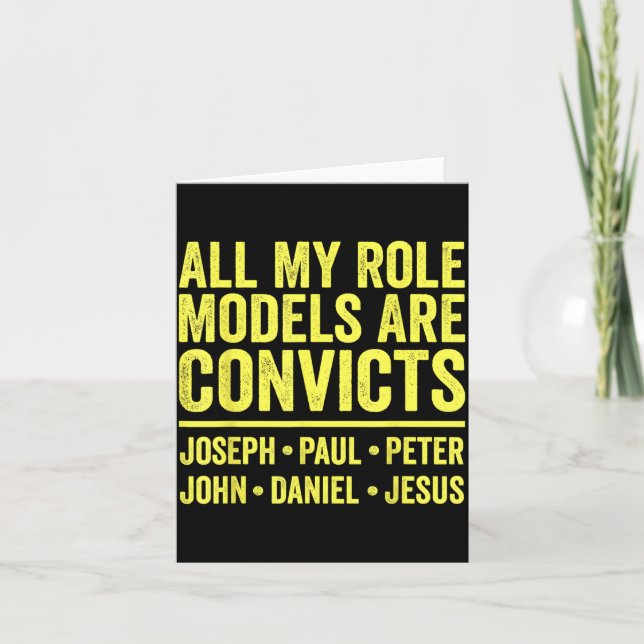 Role Models are Convicts Joseph Paul Peter John Card (Front)