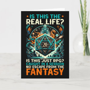 Role Playing Game Rpg Master D20 Tabletop Funny Rp Card