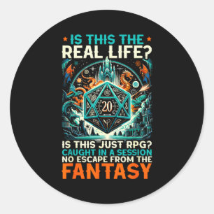 Role Playing Game Rpg Master D20 Tabletop Funny Rp Classic Round Sticker