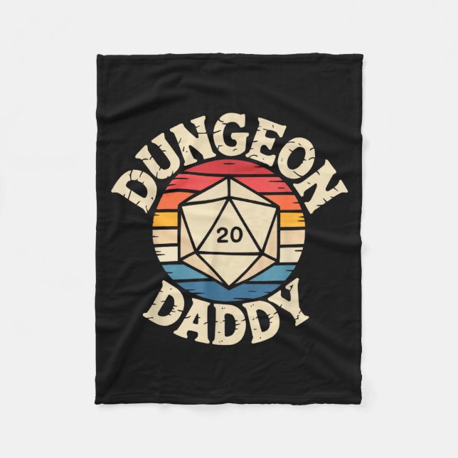 Role Playing Gamer Dad Rpg Master Tabletop Funny R Fleece Blanket (Front)