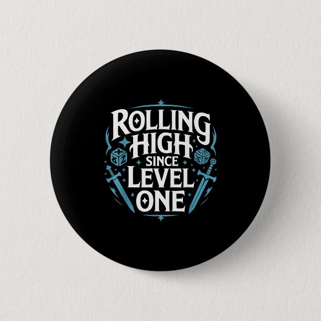 Role Playing Gamer Rpg Master D20 Tabletop Funny R 2 Inch Round Button (Front)