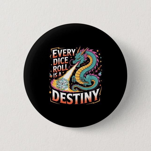 Role Playing Gamer Rpg Master D20 Tabletop Funny R 2 Inch Round Button (Front)