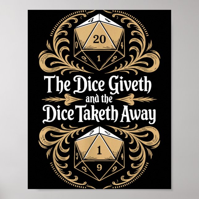 Role Playing Gamer Rpg Master D20 Tabletop Funny R Poster (Front)