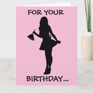 ROLEPLAY BIRTHDAY FRENCH MAID GREETING CARD