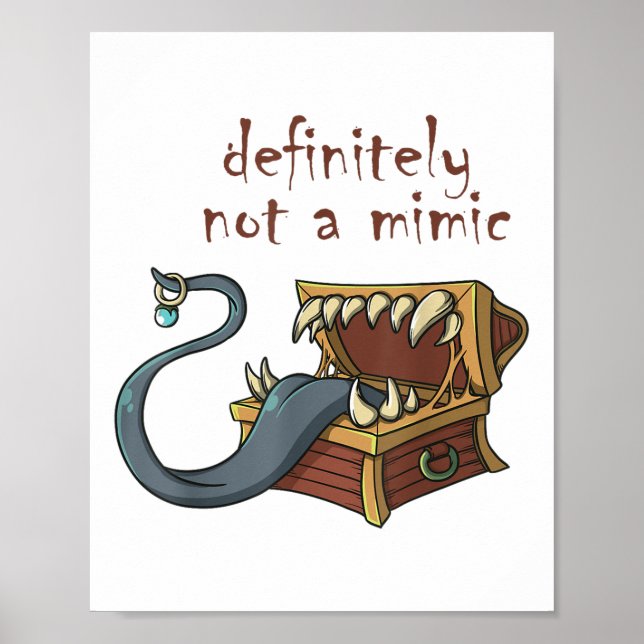Roleplaying Rpg Mimic Meme Joke Engagement Bride G Poster (Front)