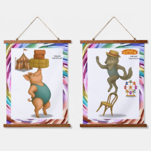 Rolf & Petra balancing act Hanging Tapestry