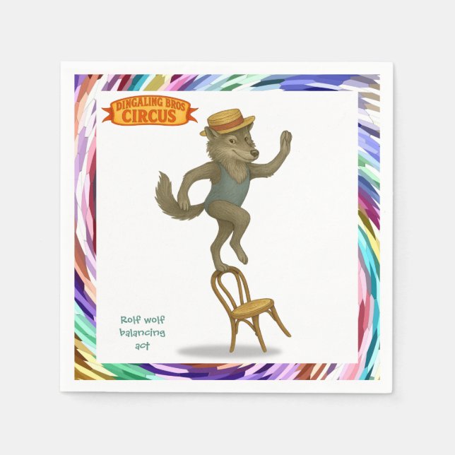 Rolf wolf balancing act napkin (Front)