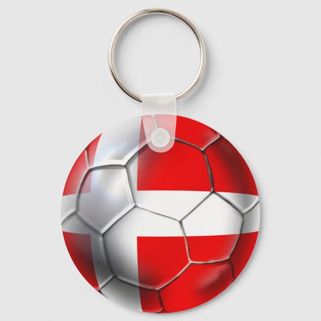 Roligans danish Vikings Denmark soccer gifts Keychain (Front)