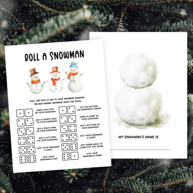 Roll a Snowman Christmas Activity Party Game (Creator Uploaded)