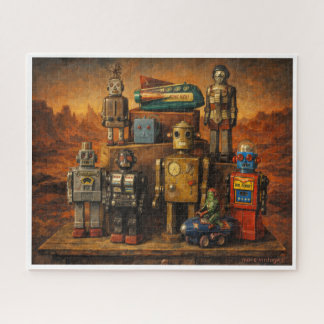ROLL CALL FOR SCI-FI TIN TOY SPACE ROBOTS JIGSAW PUZZLE