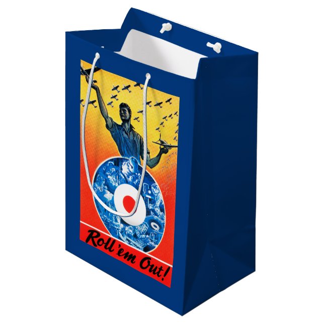 Roll 'em Out Royal Canadian Air Force Medium Gift Bag (Front Angled)