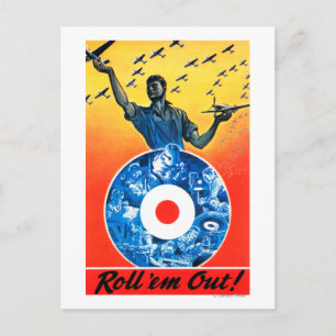 Roll 'em Out Royal Canadian Air Force Postcard