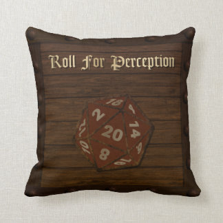 Roll For Perception Throw Pillow