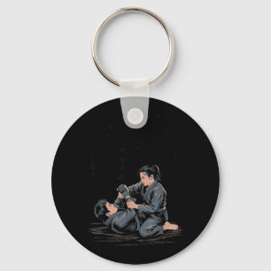 Roll Like a Girl Martial Arts Brazilian Jiu Jitsu Keychain