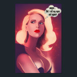 Roll My Eyes Out Loud Funny Pop Art Canvas  Post Poster<br><div class="desc">Funny, Fun and festive art print. Add some comic relief to your home or office with this funny Pop Art Canvas featuring an illustration of rolling eyes. Beautiful blonde woman thinking. Funny meme poster. Perfect for brightening up any space with its vibrant colours and humourous artwork. Available for purchase online...</div>