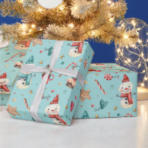 Roll, Name on Whimsy Snowman Pattern 30-in x 6ft