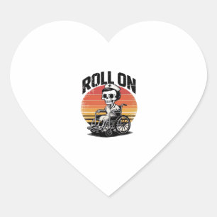 Roll On Skeleton Nurse � Dark Humor Healthcare Vib Heart Sticker