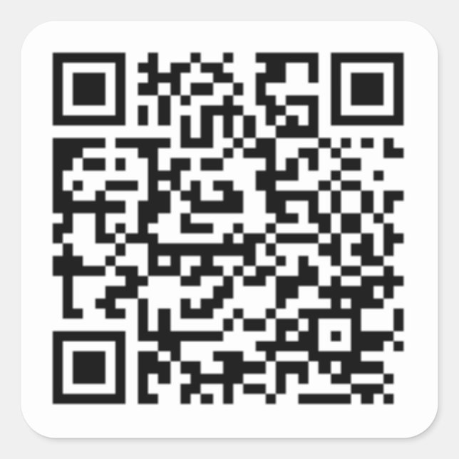 Roll QR  Square Sticker (Front)