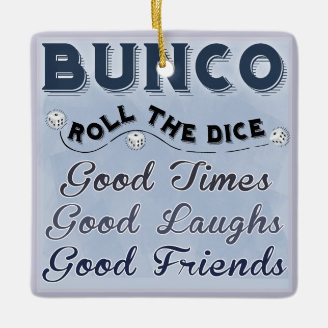 Roll The Dice Bunco Ornament (Front)