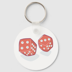 Roll the Red Dice Keychain