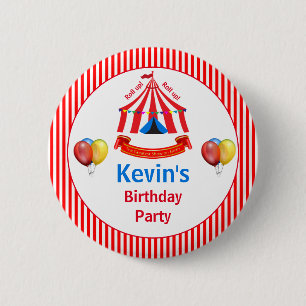 Roll up! Roll up! Circus Birthday Party 2 Inch Round Button