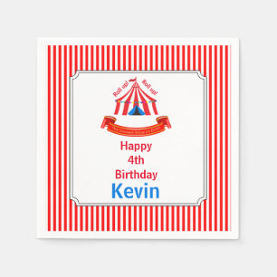 Roll up! Roll up! Circus Birthday Party Napkin
