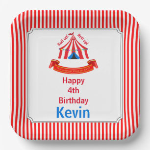 Roll up! Roll up! Circus Birthday Party Paper Plate