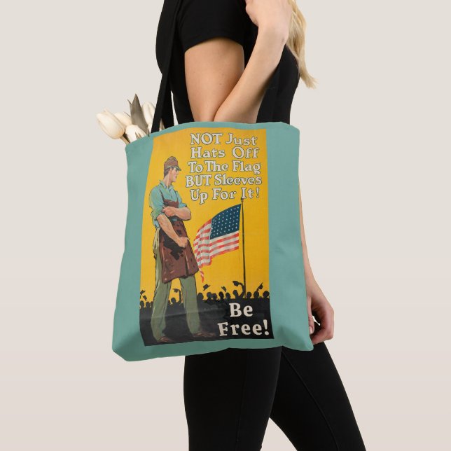 Roll Up the Sleeves Tote Bag (Close Up)