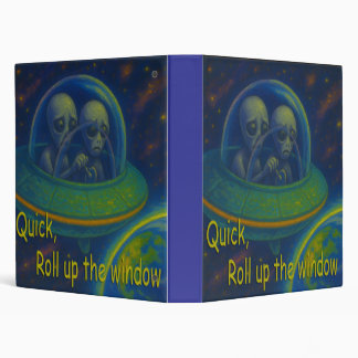 roll up the window alien UFO humour science fictio Binder