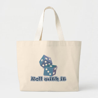Roll with it - Dice Games Large Tote Bag