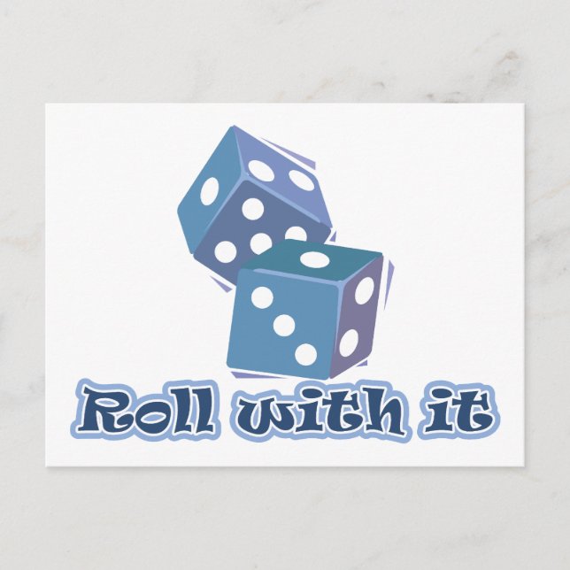 Roll with it - Dice Games Postcard (Front)
