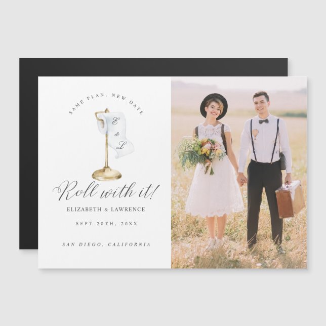 Roll With It Elegant Toilet Paper Roll & Stand (Front/Back)