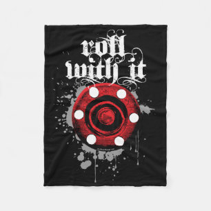 Roll With It (Roller Hockey) Fleece Blanket