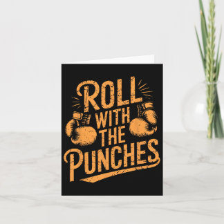 Roll With Punches Boxing Inspirational Women Men K Card