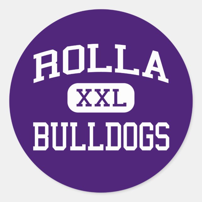 Rolla - Bulldogs - High - Rolla North Dakota Classic Round Sticker (Front)