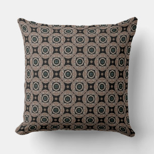 Rolled Light Stone Color Linen Container Pattern   Throw Pillow