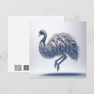 Rolled Magazine Paper Ostrich Greeting Card