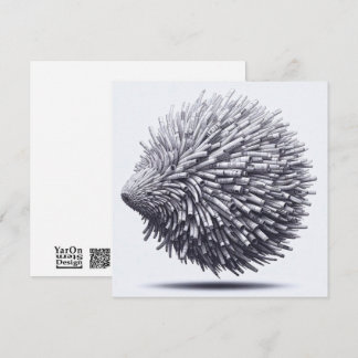 Rolled Magazine Paper Porcupine Greeting Card
