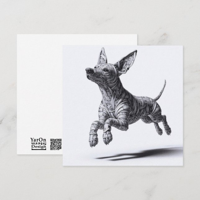 Rolled Magazine Paper Xoloitzcuintli Greeting Card (Front/Back)