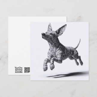 Rolled Magazine Paper Xoloitzcuintli Greeting Card