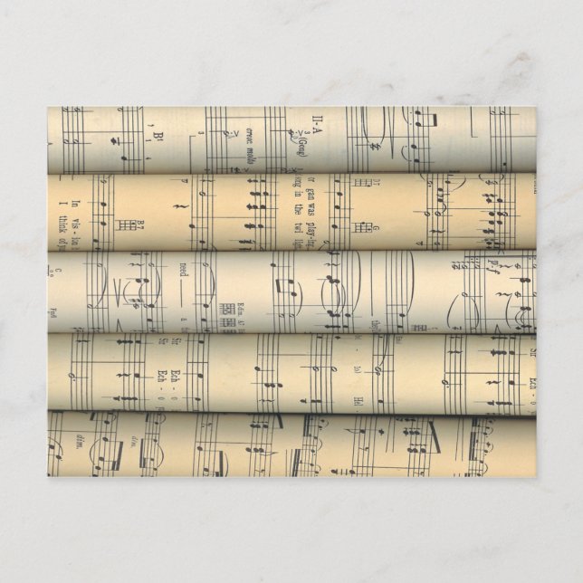 Rolled Sheet Music ~ Musical Notes ~ Party Time ~ (Front)