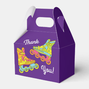 Roller Blades Skates Kids Birthday Party Skating Favor Box