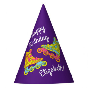 Roller Blades Skates Kids Birthday Party Skating Party Hat