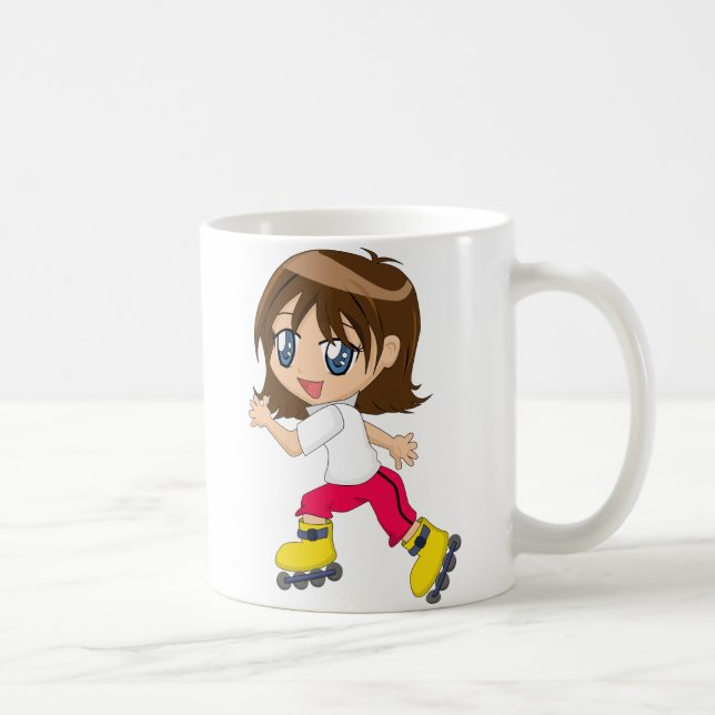 Roller-blading Girl Mug (Right)