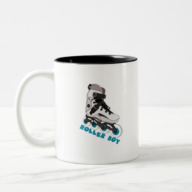 Roller Boy Two-Tone Coffee Mug (Left)