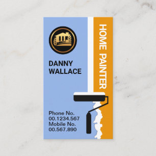 Roller Brush Painting Wall Repairs Business Card