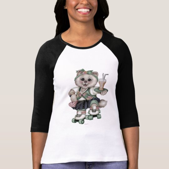 ROLLER CAT CUTE Women's Bella+Canvas 2 T-Shirt